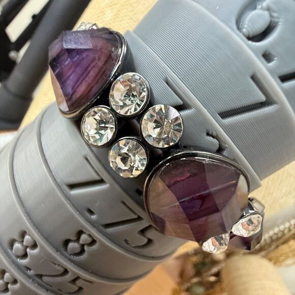 Jones New York Purple Stone Necklace & Bracelet Set With Crystal Accents - Picture 9 of 15